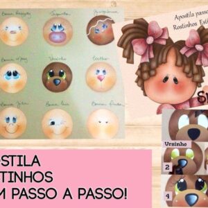 Pattern: ASPOSTILA PASSO A PASSO ROSTINHOS ESTILO COUNTRY - FACCINE IN STILE COUNTRY