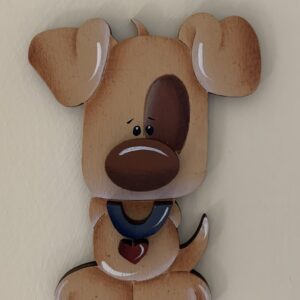 Sagoma: CAGNOLINO CON COLLARE A CUORE