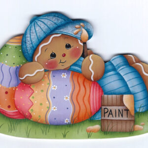 E-PATTERN: PAINTING EASTER EGGS GINGERBREAD: Sagoma in legno