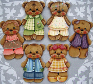 E-PATTERN: TEDDY BEAR COLLECTION: Sagoma in legno