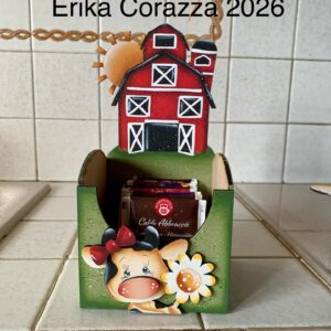 Sagoma: FATTORIA E MUCCA PORTA BUSTINE DEL TEA