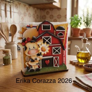 Sagoma: FATTORIA E MUCCA  PORTA TOVAGLIOLI