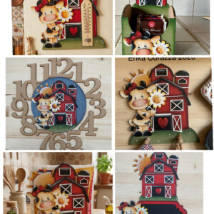 Sagome: 6 SAGOME CON FATTORIA E MUCCA