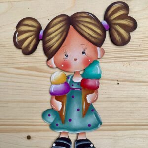 Sagoma: BIMBA CON DUE GELATI