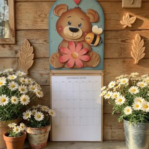 Sagoma: BEARY BEE DAISY CALENDARIO