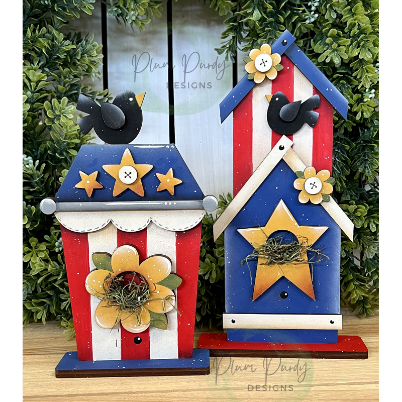 Sagome: PATRIOTIC BIRDHOUSES 1 Sagome: PATRIOTIC BIRDHOUSES