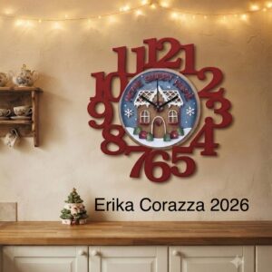 Sagoma: GINGERBREAD HAUSE  OROLOGIO O FUORI PORTA