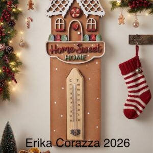 Sagoma: GINGERBREAD HOUSE PORTA TERMOMETRO