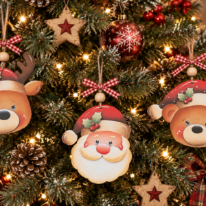 Sagoma: SANTA, REINDEER, BEAR CHRISTMAS FACCINE
