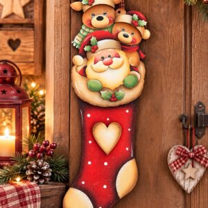 Sagoma: SANTA, REINDEER, BEAR CHRISTMAS CALZA