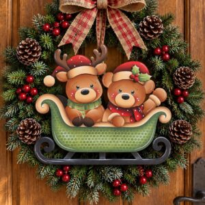 Sagoma: SANTA, REINDEER, BEAR CHRISTMAS SLITTA