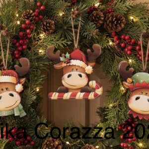 Sagoma: MOOSE CHRISTMAS ORNAMENTS