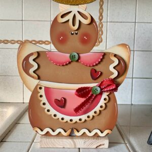 Sagoma: GINGERBREAD ANGEL CON GREMBIULE PORTA SCOTTEX