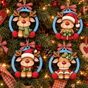 Sagoma: REINDEER ROUND ORNAMENTS 2026
