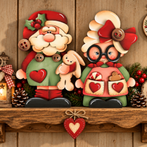 Sagoma: SANTA CLAUS AND MRS CLAUS