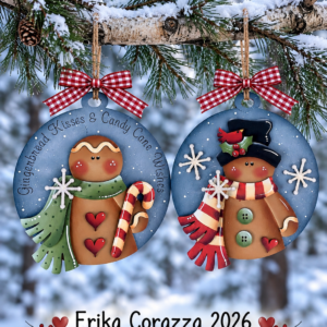 Sagoma: MR MRS GINGERBREAD ROUND