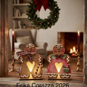 Sagoma: GINGERBREAD FAMILY PORTA CANDELA